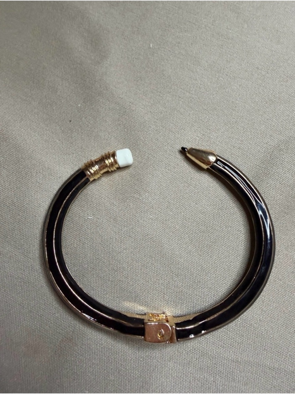 Plunder Black and Gold Pencil Cuff Bracelet - Picture 2 of 2